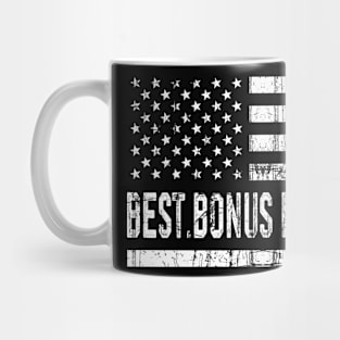 Father's Day Best Bonus Dad Ever with US American Flag Mug